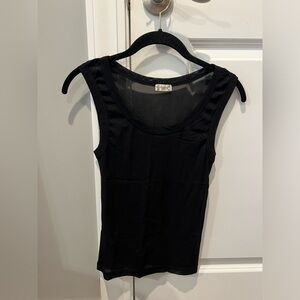 Free People Intimately Sheer Black Muscle Tank Top Size XS